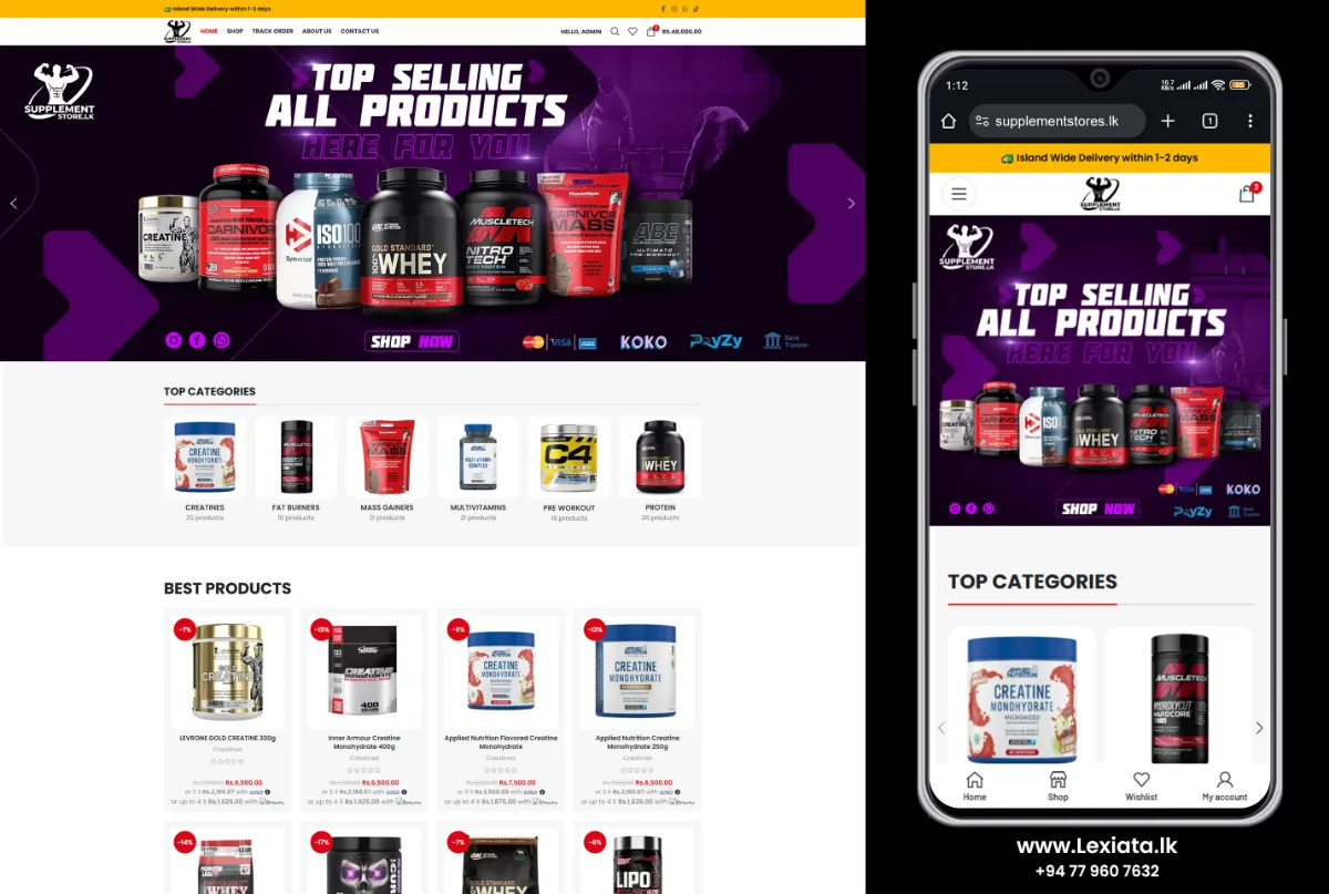 supplementstores.lk | Lexiata Web Design Sri Lanka - 2026