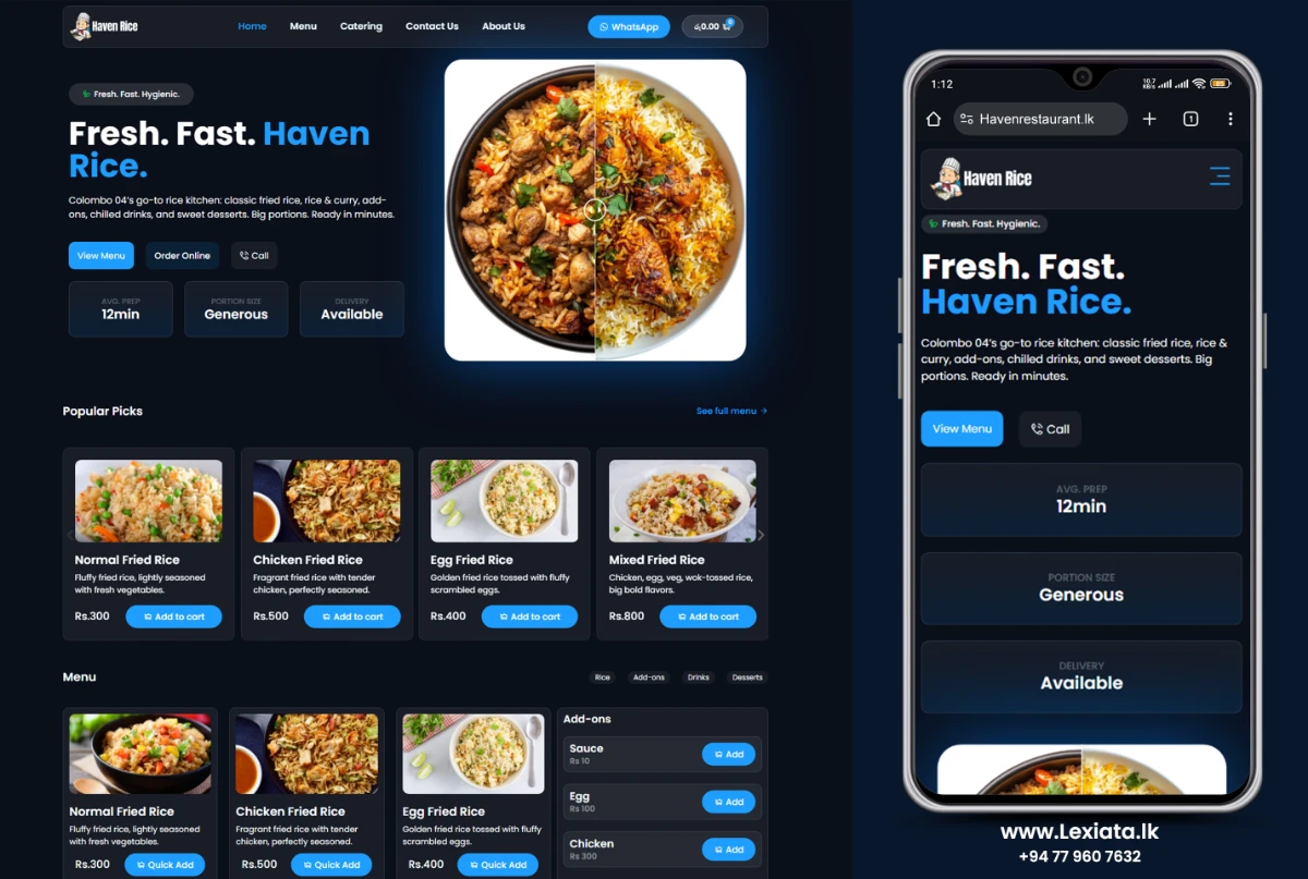 Havenrestaurant | Lexiata Web Design Sri Lanka - 2026