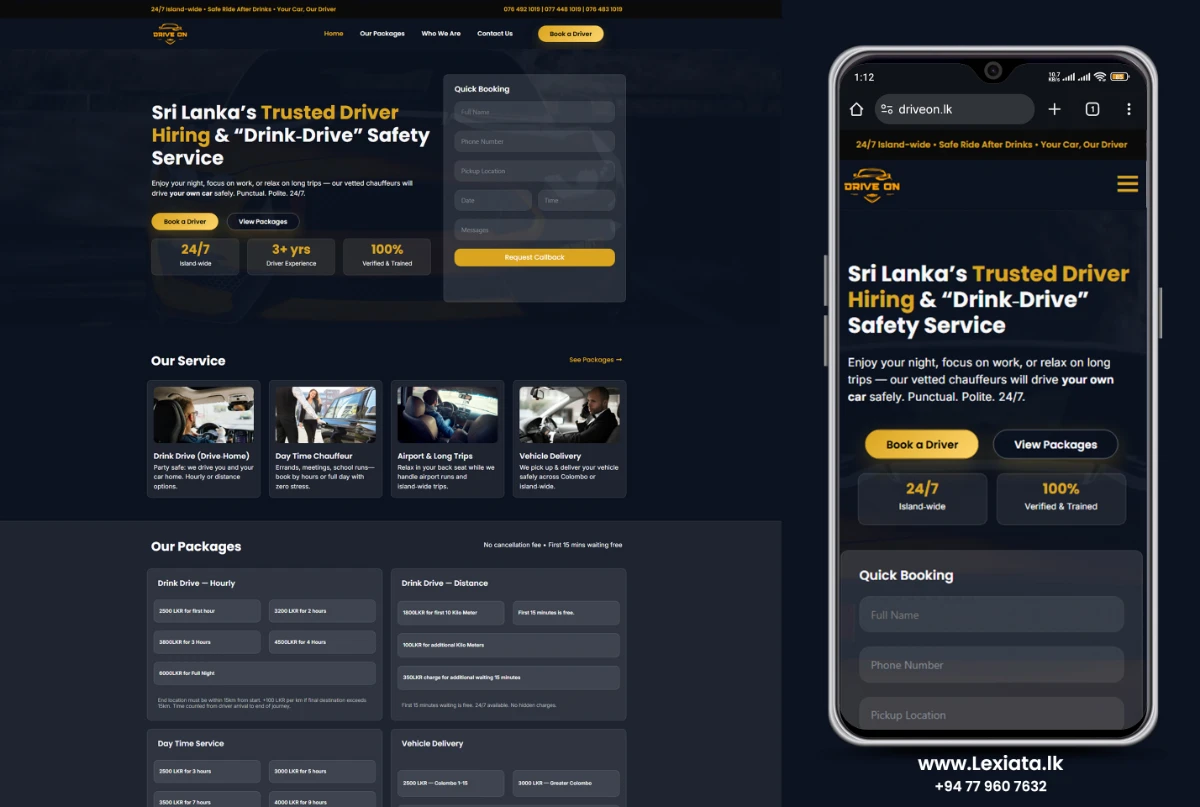 driveon.lk | Lexiata Web Design Sri Lanka - 2026