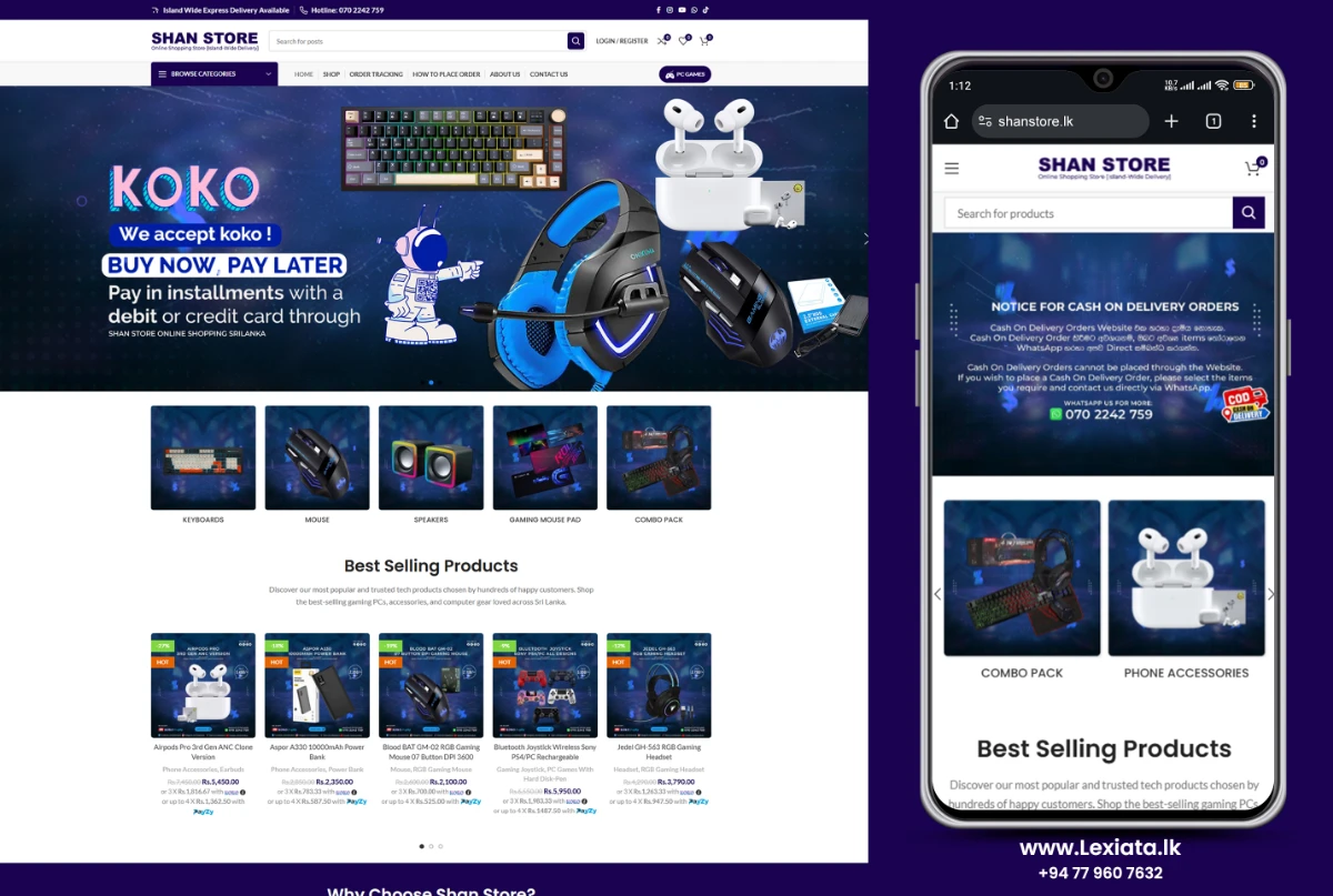 shanstore.lk | Lexiata Web Design Sri Lanka - 2026