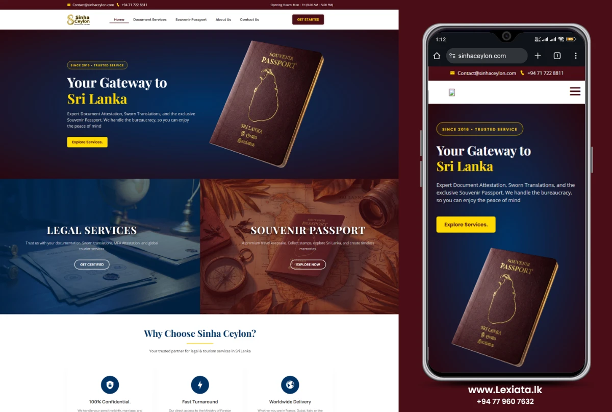 sinhaceylon | Lexiata Web Design Sri Lanka - 2026